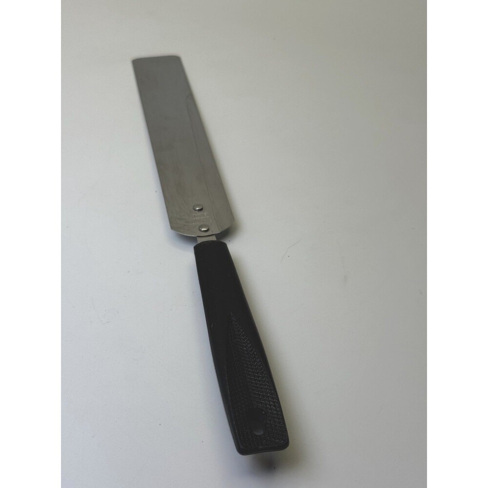 Vintage EKCO USA Stainless Steel Spatula Black Handle Baking Frosting Spreader
